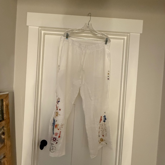 Johnny Was Linen Pants - Picture 1 of 4